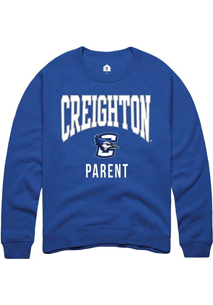 Creighton Bluejays Mens Blue Parent Long Sleeve Crew Sweatshirt