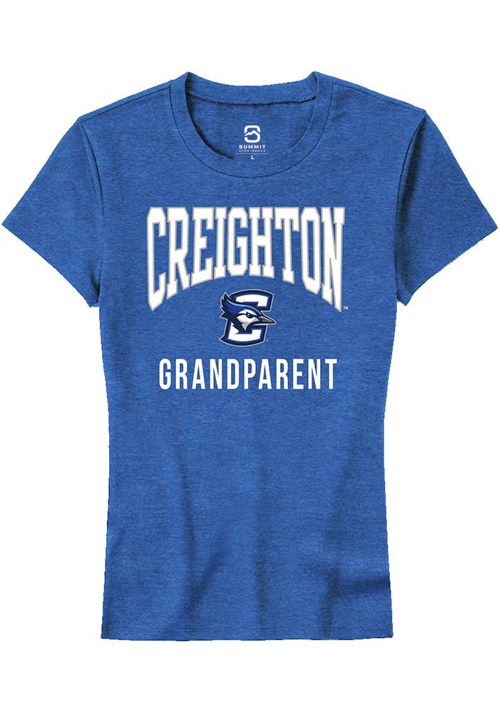 Creighton Bluejays Womens Blue Grandparent Short Sleeve T-Shirt