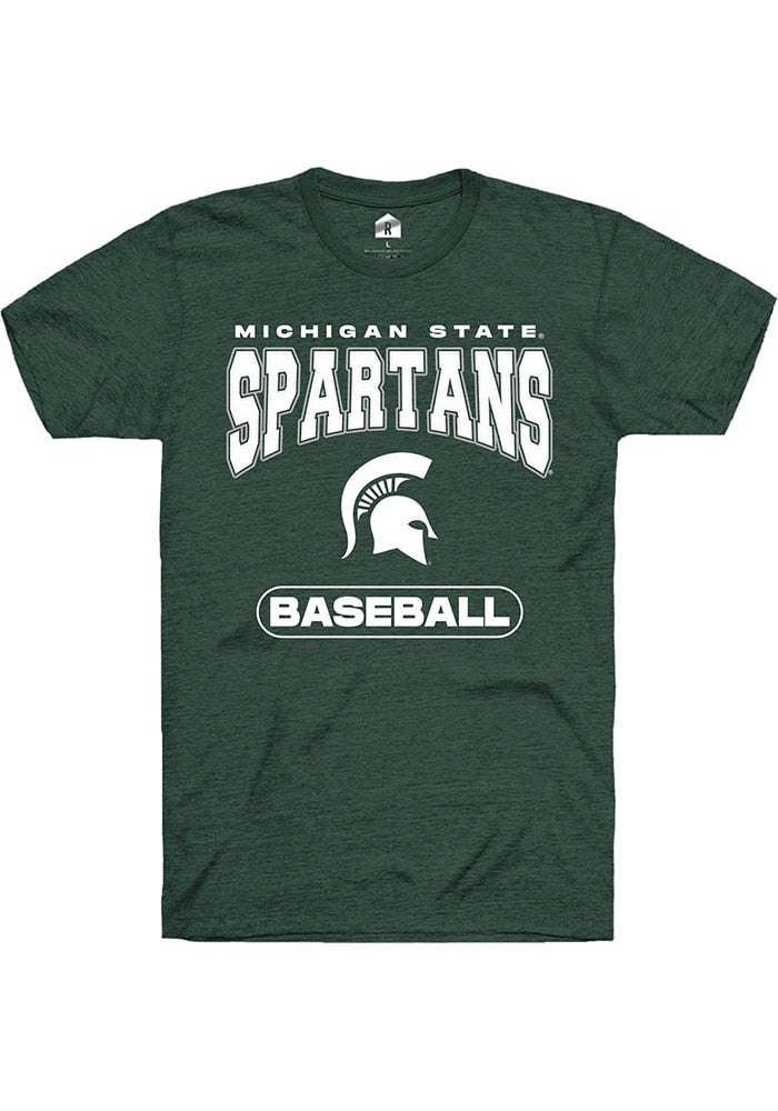 Michigan State Spartans Green Baseball Short Sleeve T-Shirt