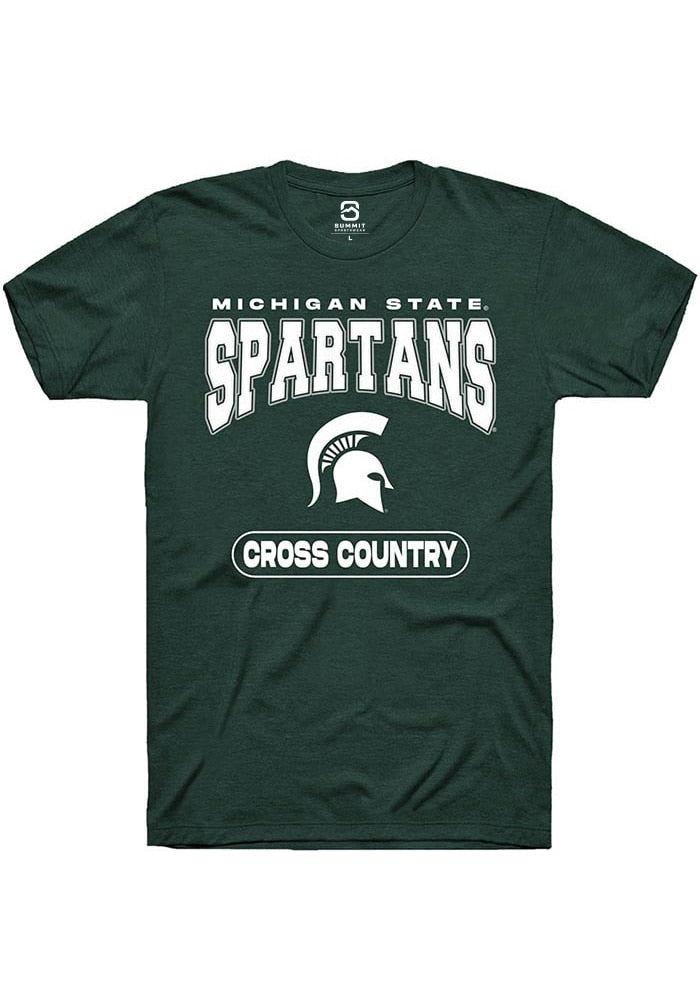 Michigan State Spartans Green Cross Country Short Sleeve T-Shirt