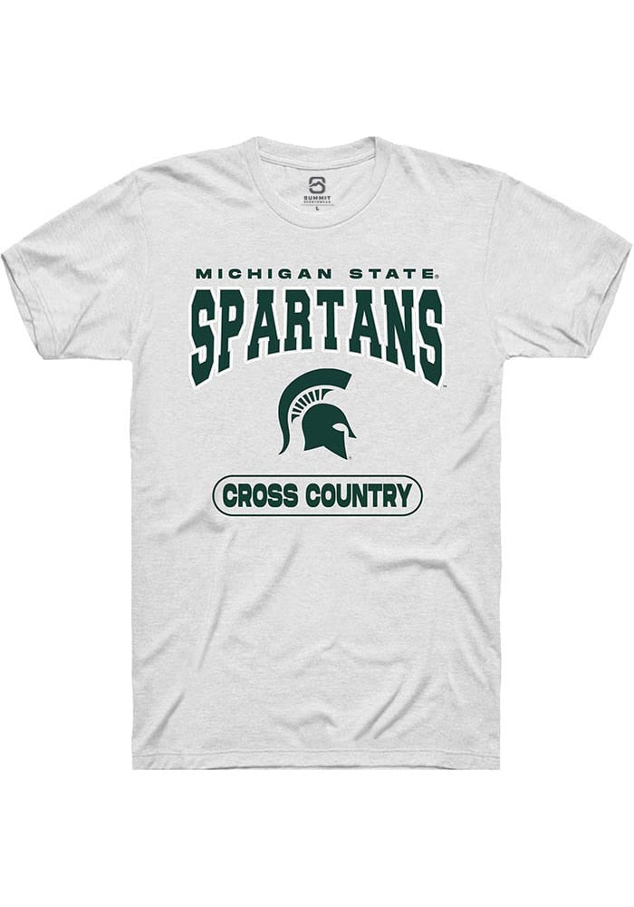 Michigan State Spartans White Cross Country Short Sleeve T-Shirt