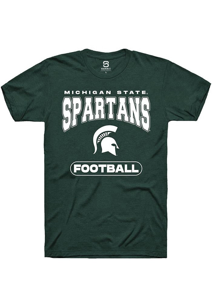 Michigan State Spartans Green Football Short Sleeve T-Shirt