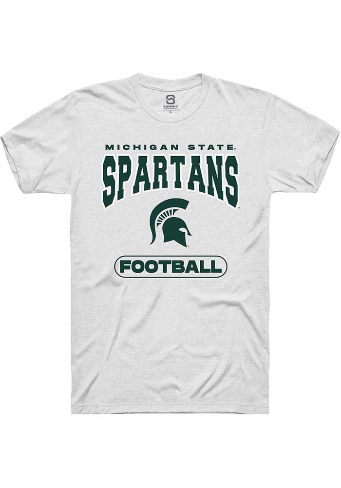 Michigan State Spartans White Football Short Sleeve T-Shirt