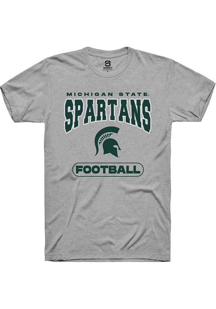 Michigan State Spartans Grey Football Short Sleeve T-Shirt
