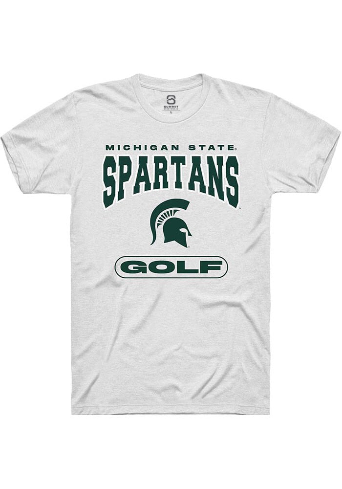 Michigan State Spartans White Golf Short Sleeve T-Shirt