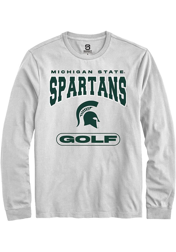 Michigan State Spartans White Golf Long Sleeve T-Shirt