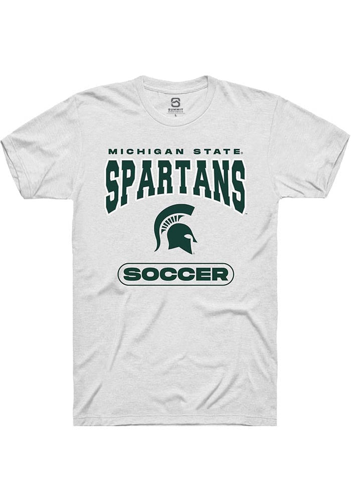 Michigan State Spartans White Soccer Short Sleeve T-Shirt