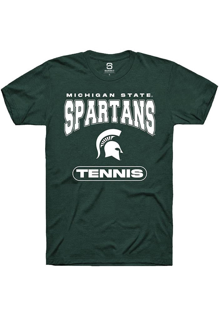 Michigan State Spartans Green Tennis Short Sleeve T-Shirt