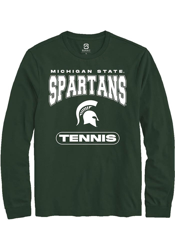 Michigan State Spartans Green Tennis Long Sleeve T-Shirt