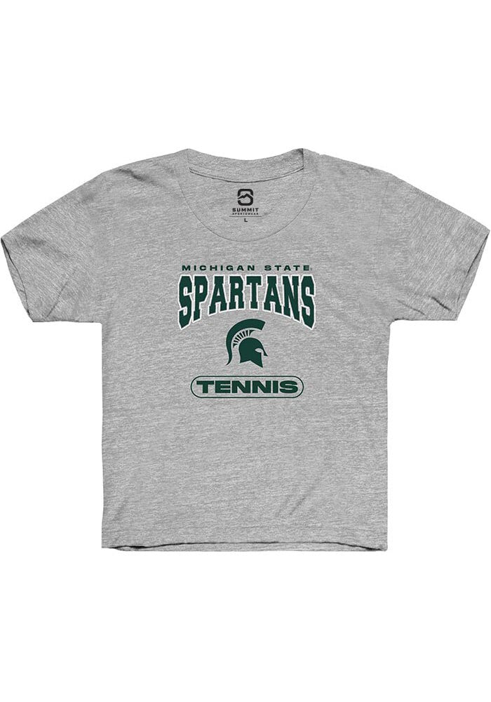 Michigan State Spartans Youth Grey Tennis Short Sleeve T-Shirt