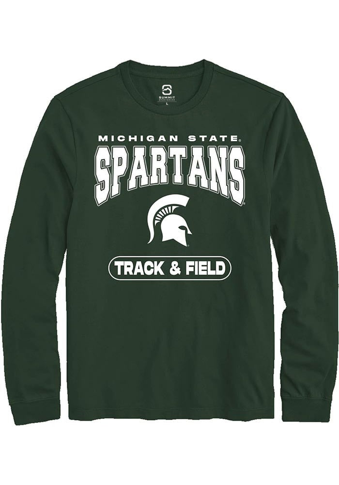 Michigan State Spartans Green Track & Field Long Sleeve T-Shirt