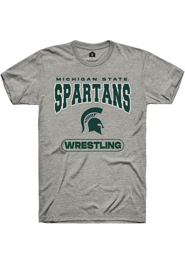 Michigan State Spartans Grey Wrestling Short Sleeve T-Shirt