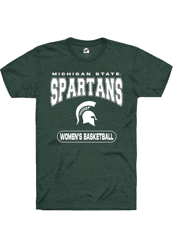 Michigan State Spartans Green Women's Basketball Short Sleeve T-Shirt