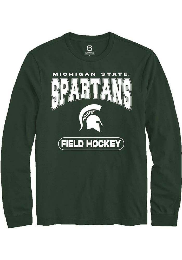 Michigan State Spartans Green Field Hockey Long Sleeve T-Shirt