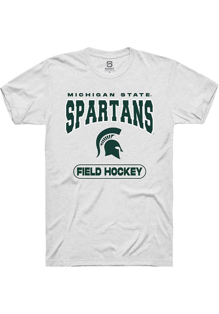 Michigan State Spartans White Field Hockey Short Sleeve T-Shirt
