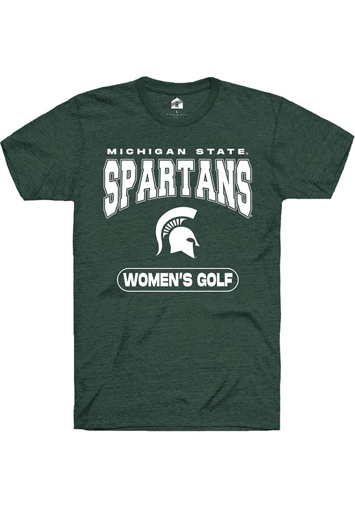 Michigan State Spartans Green Women's Golf Short Sleeve T-Shirt