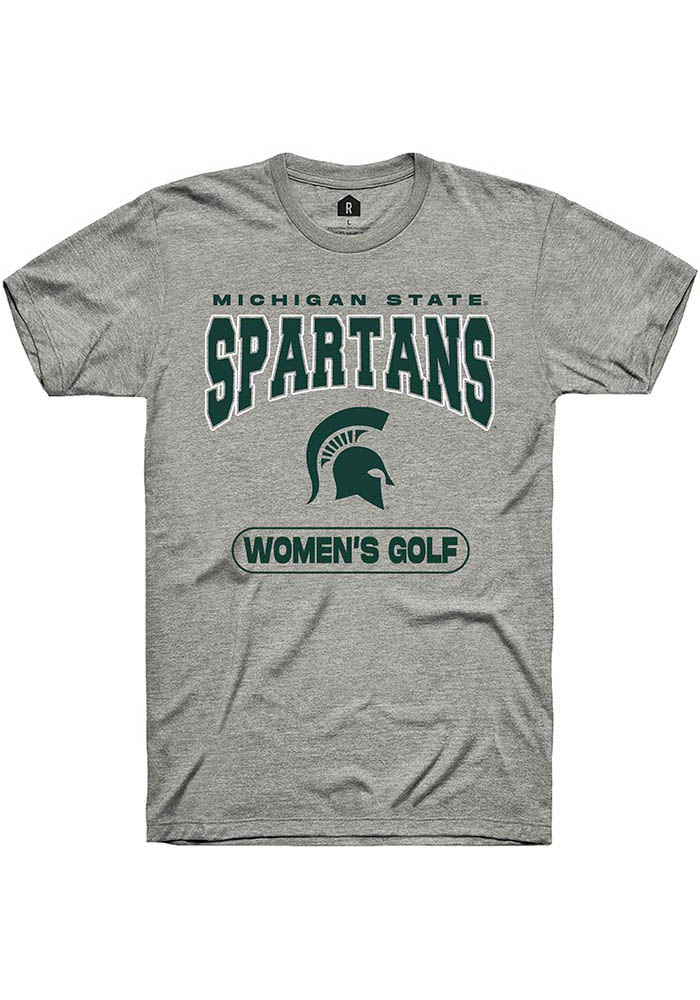 Michigan State Spartans Grey Women's Golf Short Sleeve T-Shirt