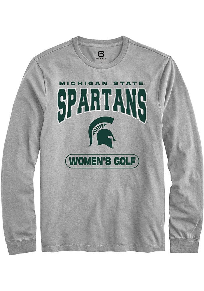 Michigan State Spartans Grey Women's Golf Long Sleeve T-Shirt