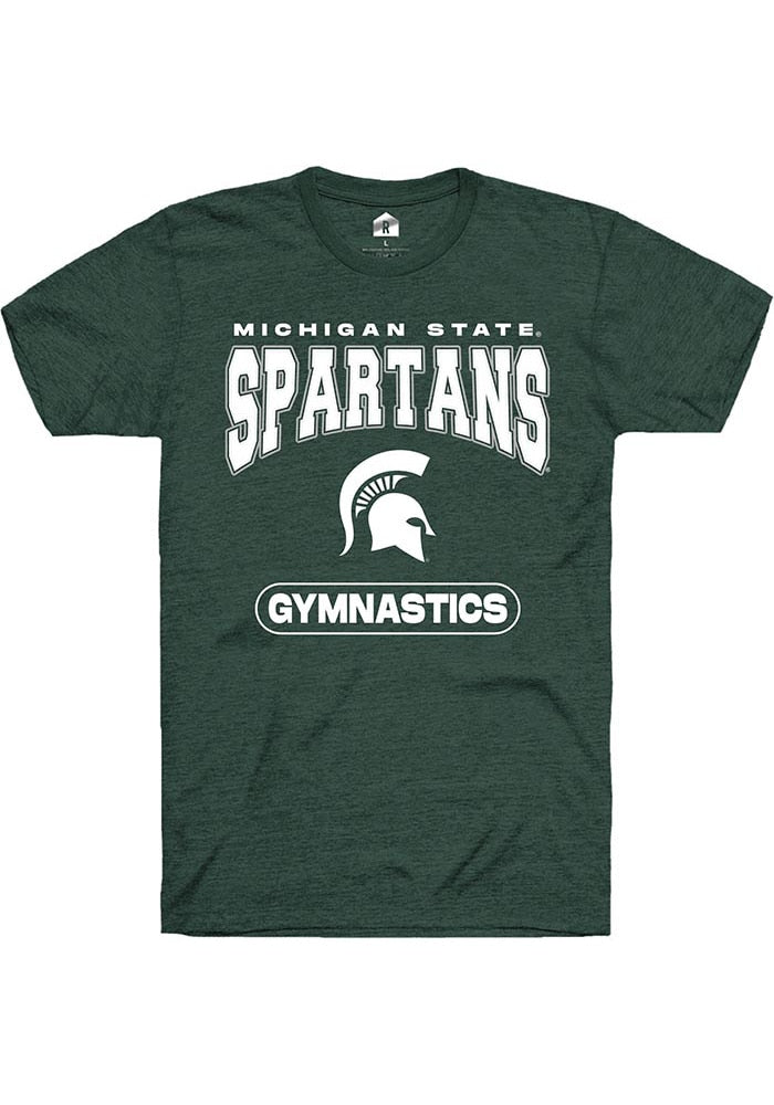 Michigan State Spartans Green Gymnastics Short Sleeve T-Shirt