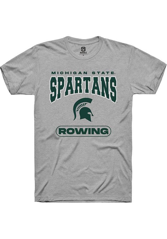 Michigan State Spartans Grey Rowing Short Sleeve T-Shirt