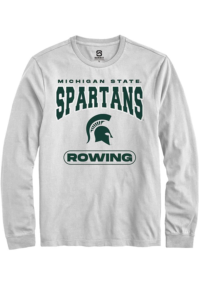 Michigan State Spartans White Rowing Long Sleeve T-Shirt