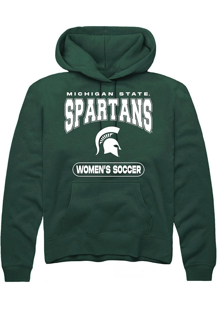 Michigan State Spartans Mens Green Women's Soccer Long Sleeve Hoodie
