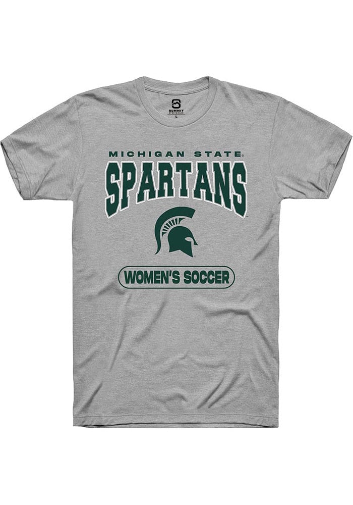 Michigan State Spartans Grey Women's Soccer Short Sleeve T-Shirt