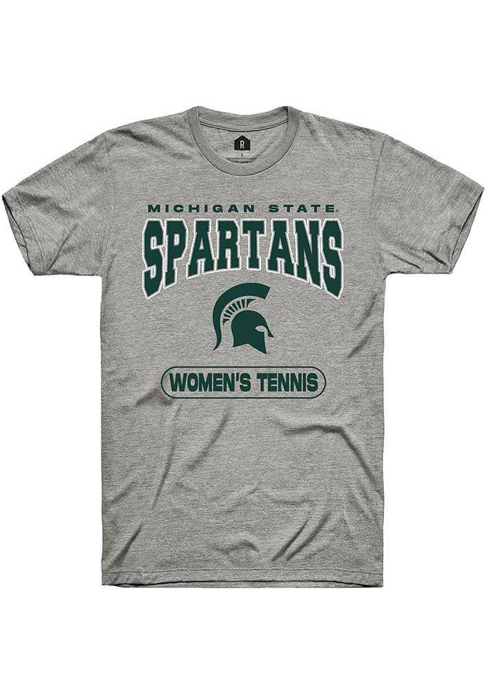 Michigan State Spartans Grey Women's Tennis Short Sleeve T-Shirt