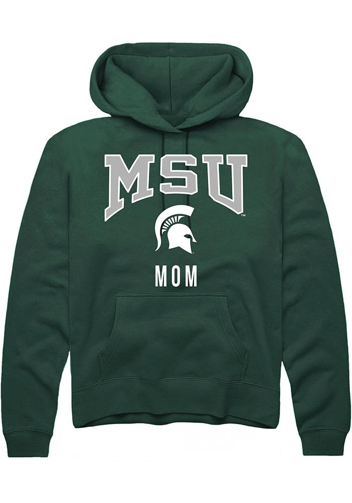 Michigan State Spartans Mens Green Mom Long Sleeve Hoodie