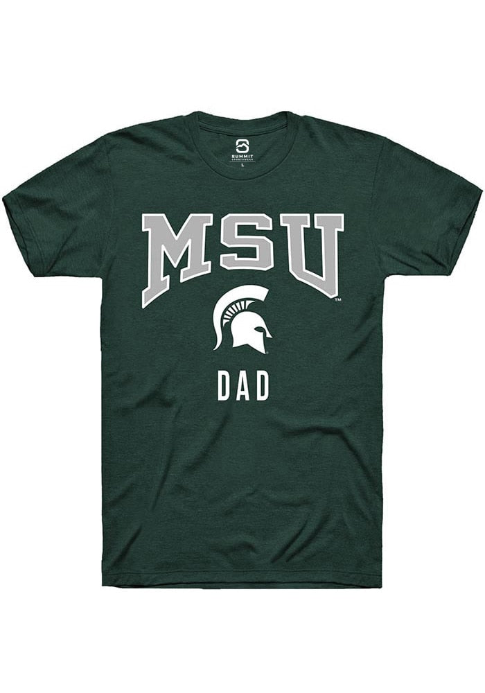 Michigan State Spartans Green Dad Short Sleeve T-Shirt
