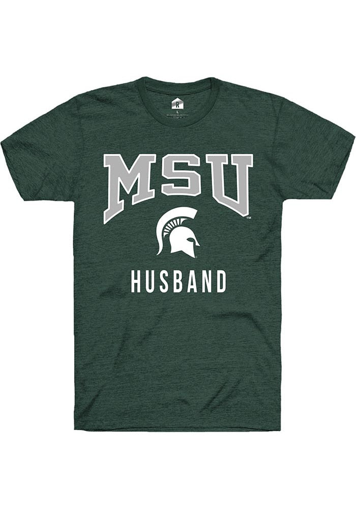 Michigan State Spartans Green Husband Short Sleeve T-Shirt