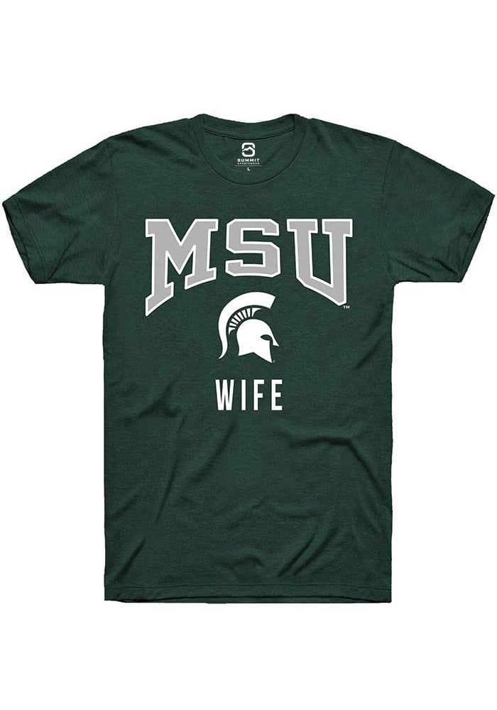 Michigan State Spartans Green Wife Short Sleeve T-Shirt