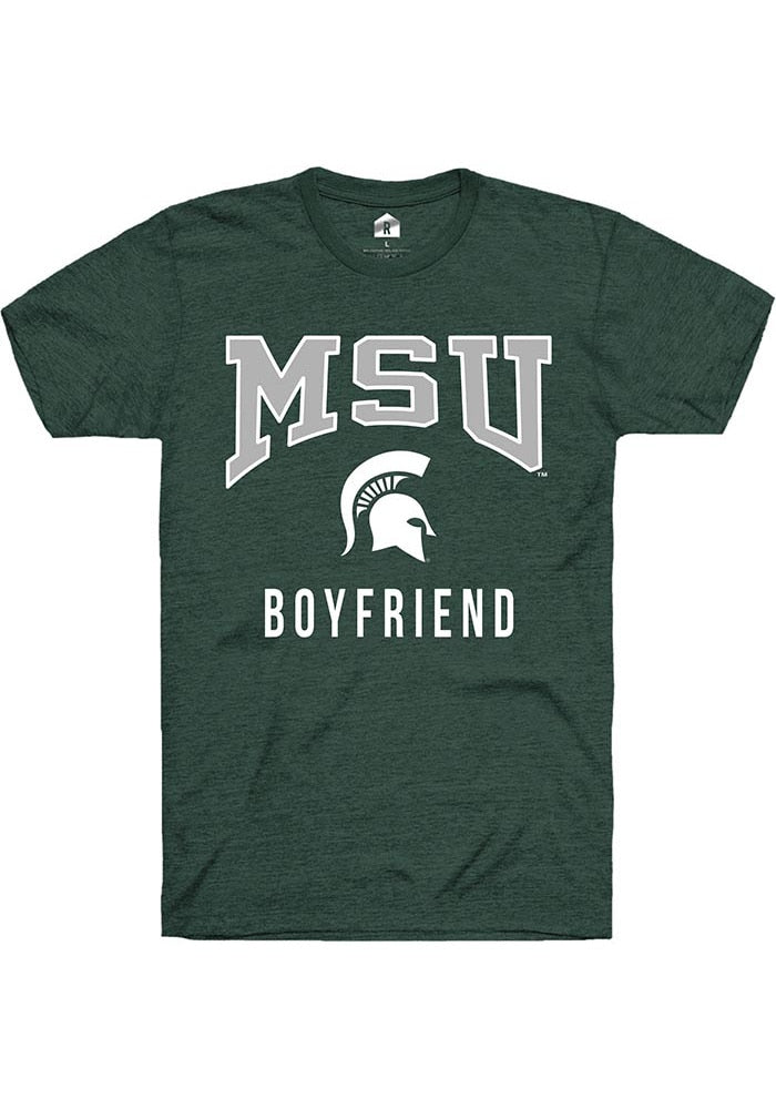 Michigan State Spartans Green Boyfriend Short Sleeve T-Shirt