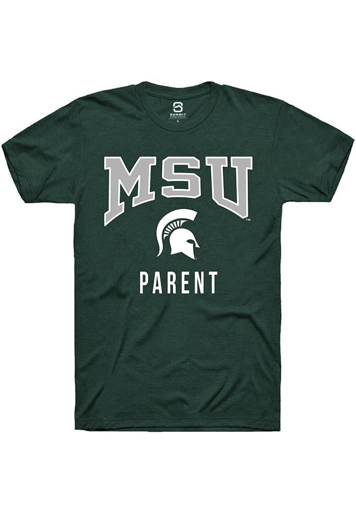 Michigan State Spartans Green Parent Short Sleeve T-Shirt