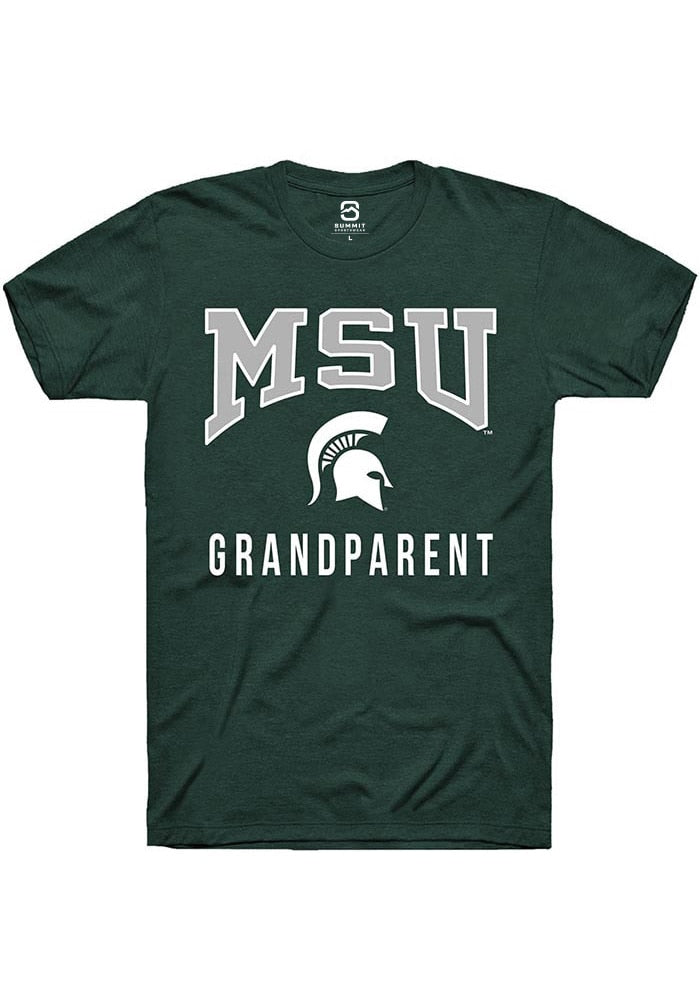 Michigan State Spartans Green Grandparent Short Sleeve T-Shirt