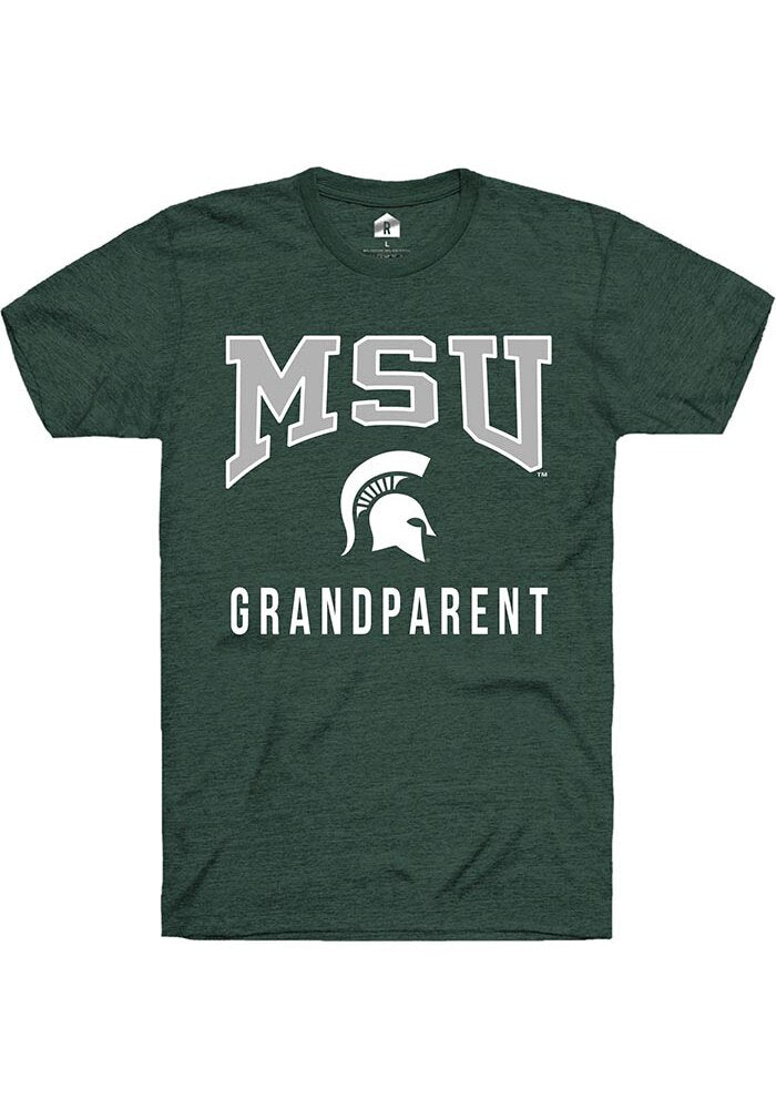 Michigan State Spartans Green Grandparent Short Sleeve T-Shirt