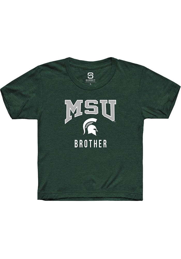 Michigan State Spartans Youth Green Brother Short Sleeve T-Shirt