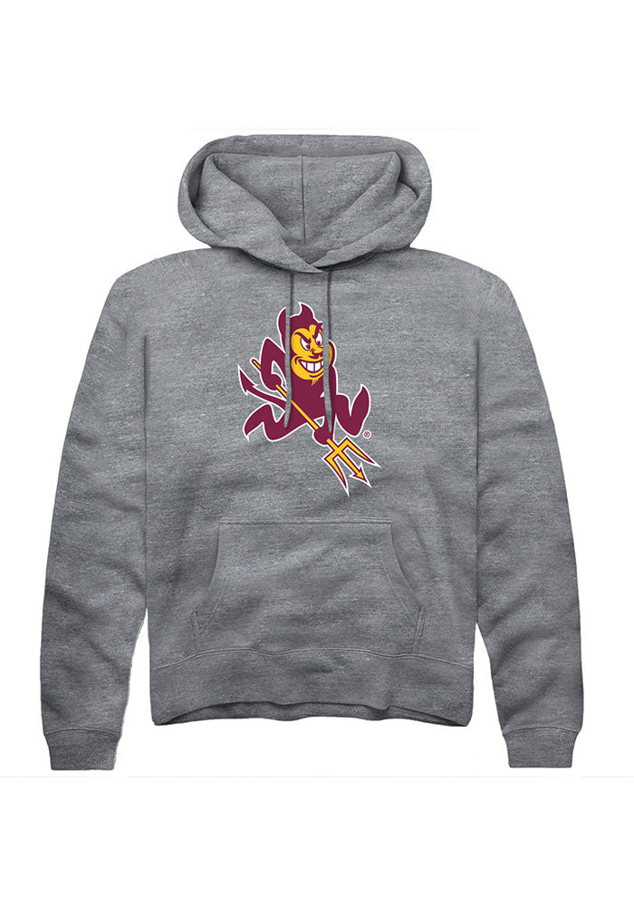 Arizona State Sun Devils Mens Grey Alt Logo Long Sleeve Hoodie