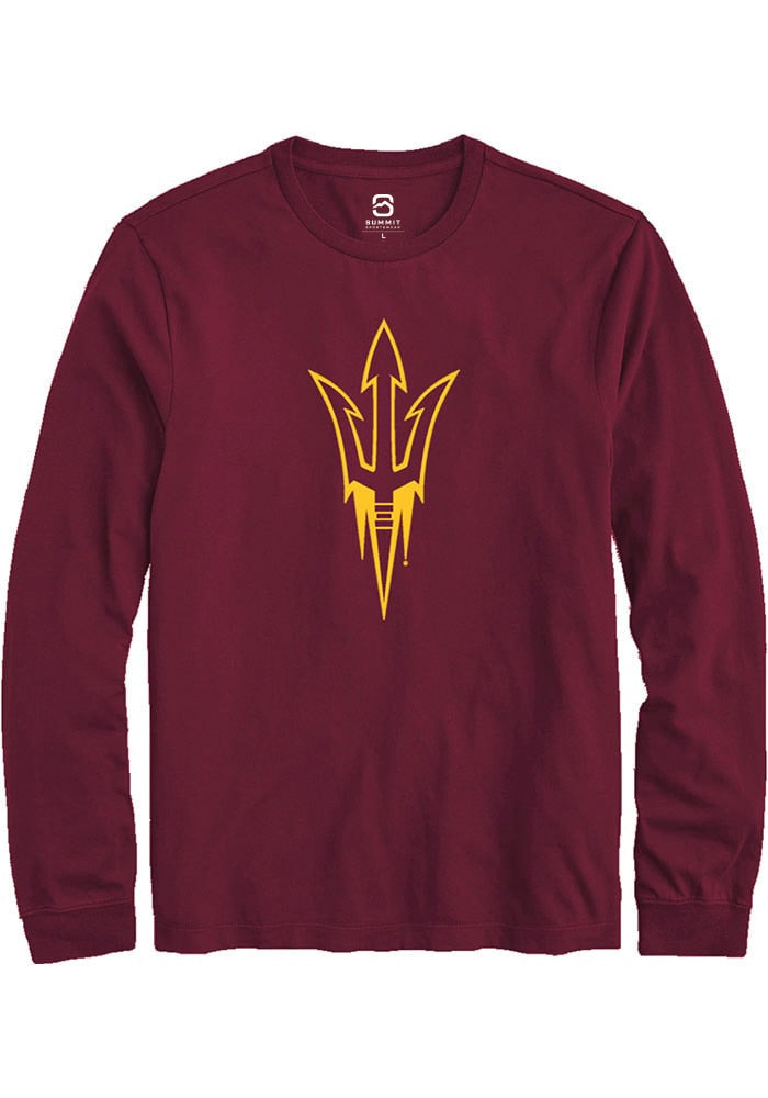 Arizona State Sun Devils Maroon Primary Logo Long Sleeve T-Shirt