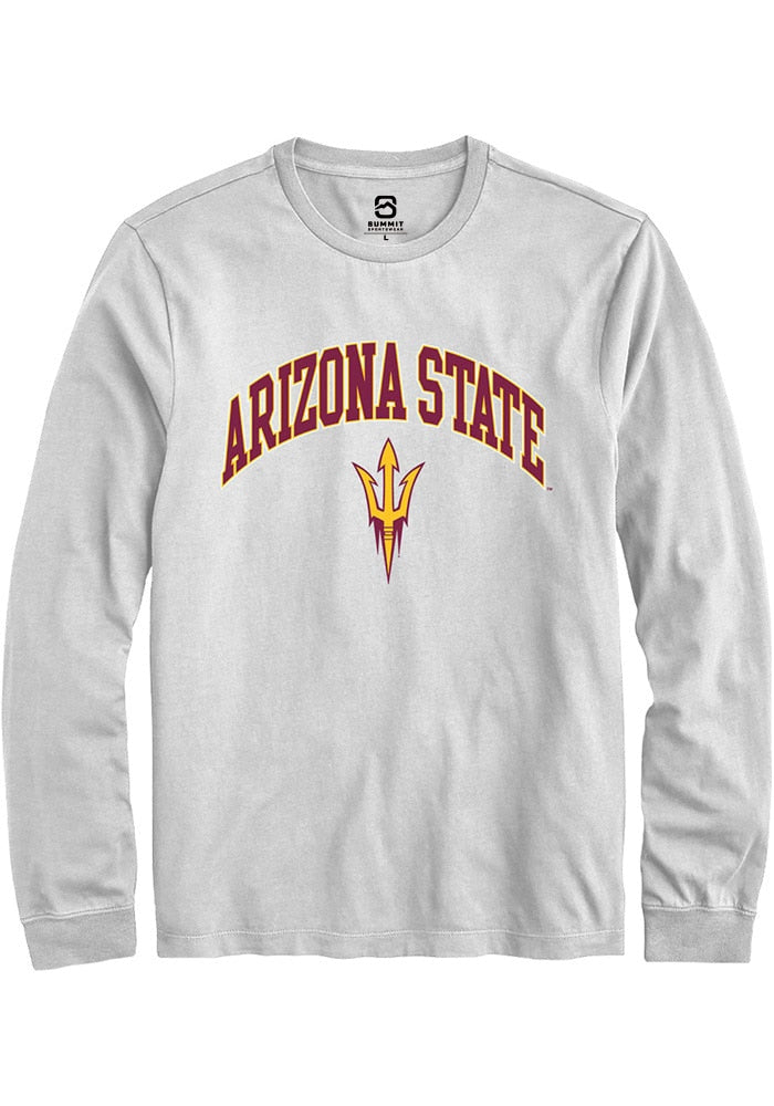 Arizona State Sun Devils White Arch Logo Long Sleeve T-Shirt