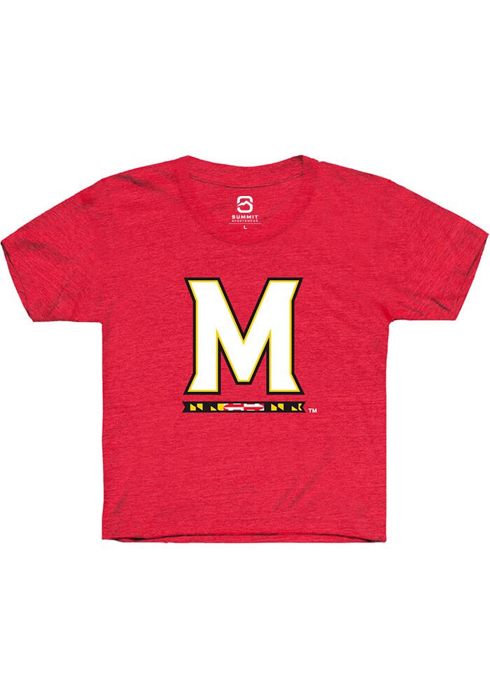 Maryland Terrapins Youth Red Primary Short Sleeve T-Shirt