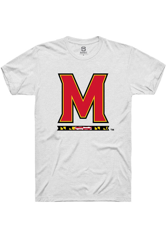 Maryland Terrapins White Primary Short Sleeve T-Shirt