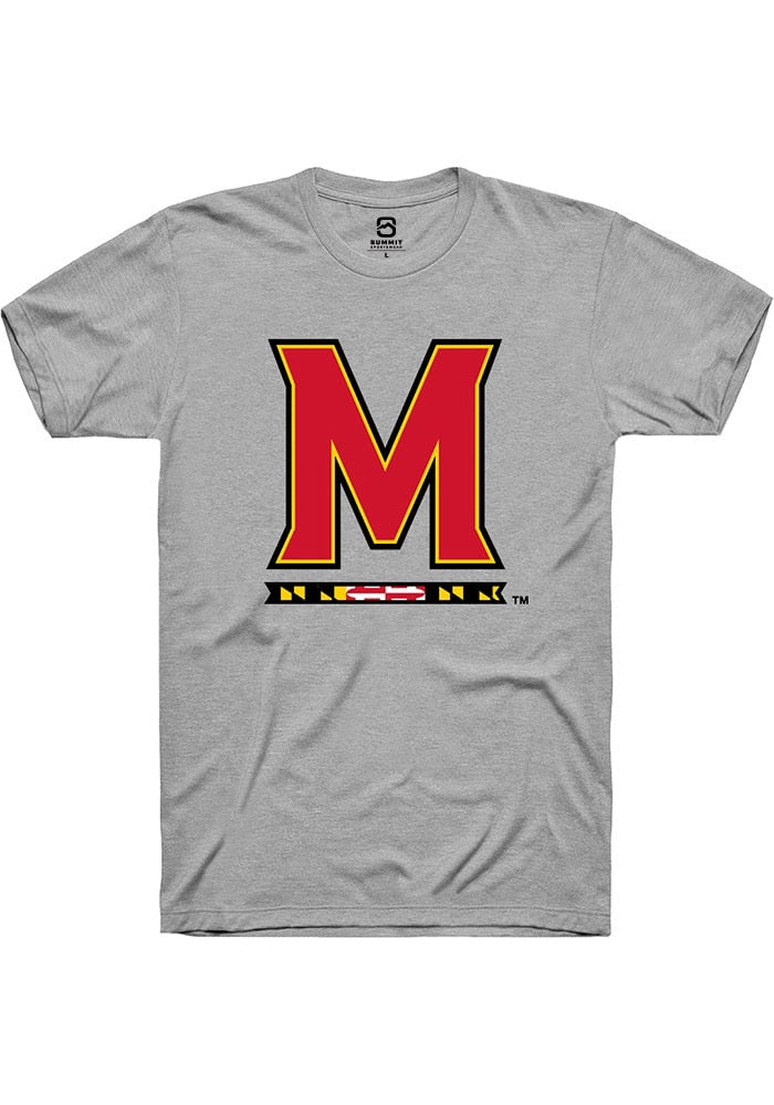 Maryland Terrapins Grey Primary Short Sleeve T-Shirt