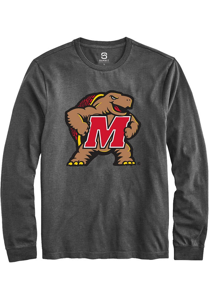 Maryland Terrapins Charcoal Alt Logo Long Sleeve T-Shirt