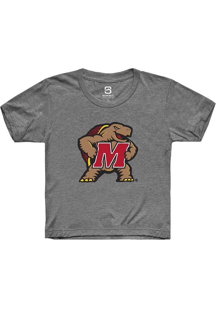 Maryland Terrapins Youth Grey Alt Logo Short Sleeve T-Shirt