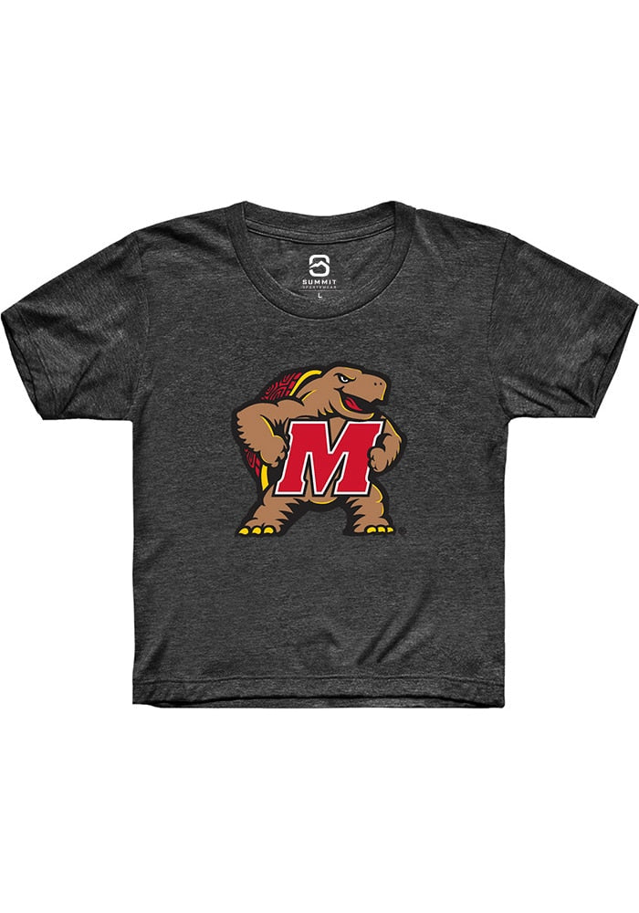Maryland Terrapins Youth Charcoal Alt Logo Short Sleeve T-Shirt