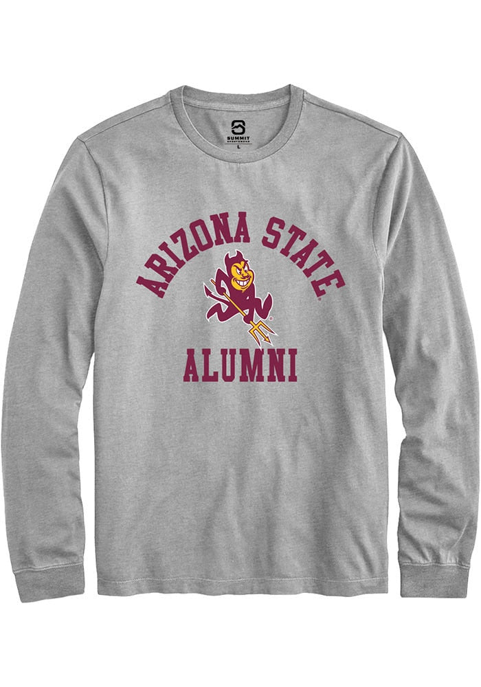 Arizona State Sun Devils Grey Alumni Arch Long Sleeve T-Shirt