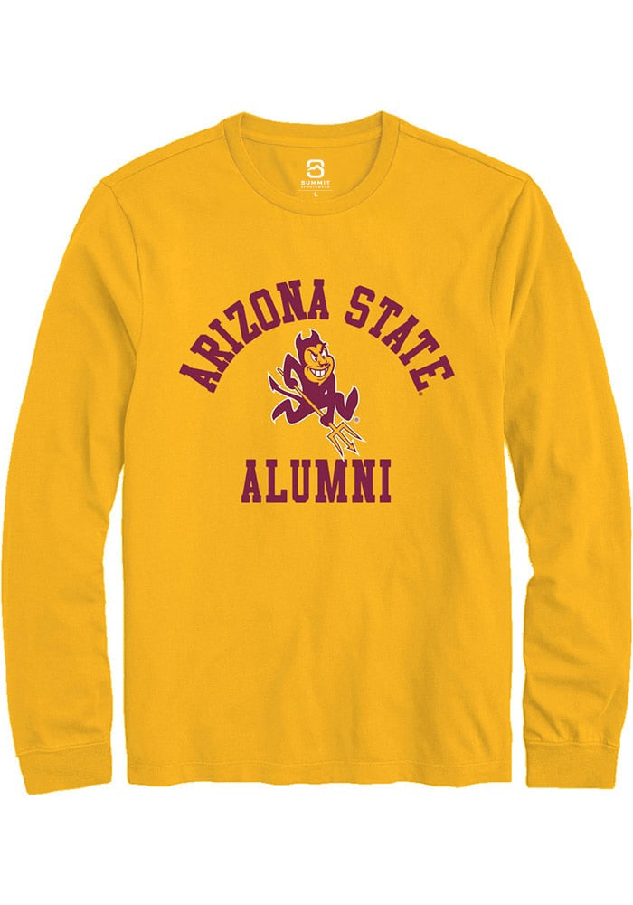 Arizona State Sun Devils Gold Alumni Arch Long Sleeve T-Shirt