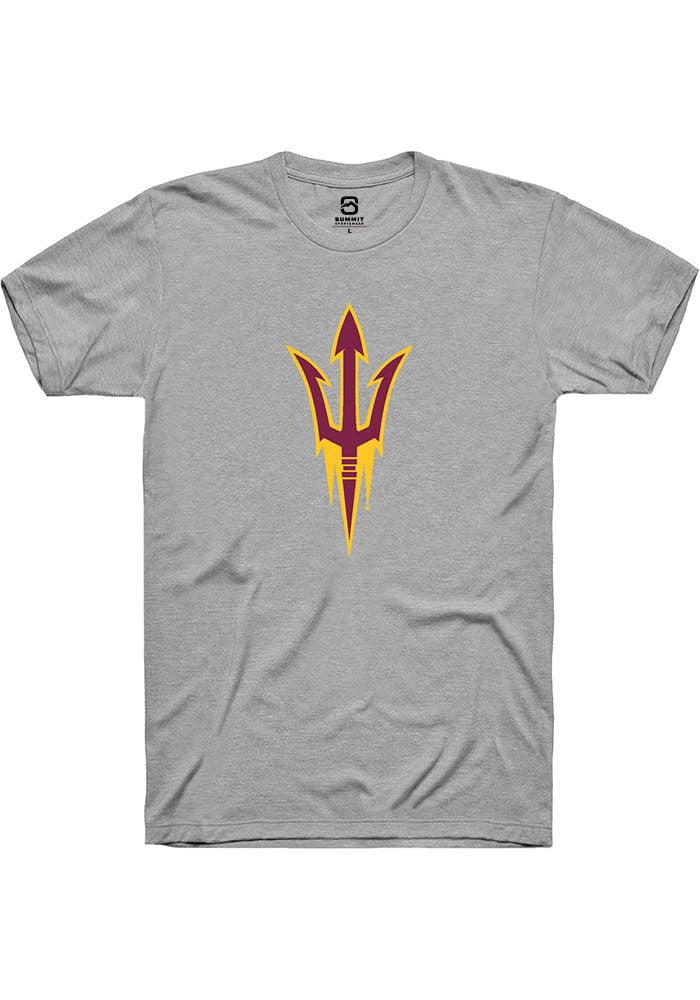 Arizona State Sun Devils Grey Primary Logo Short Sleeve T-Shirt