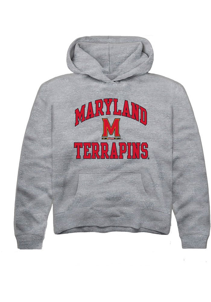 Maryland Terrapins Youth Grey No 1 Neutral Long Sleeve Hoodie
